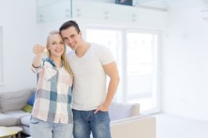 Young couple bought a house
