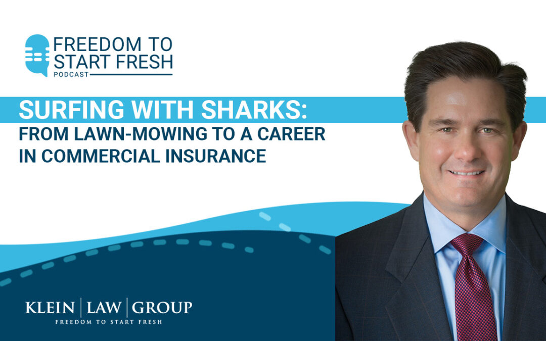 Surfing with Sharks Risk, Resilience: How a Lawn-Mowing Hustle Led to a Career in Commercial Insurance